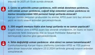 Çevre Bakanlığı 2025 için 1.331 Personel Alacak