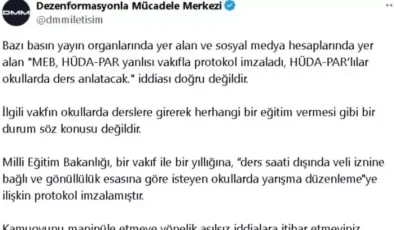 DMM’den MEB-HÜDA-PAR Protokolü Hakkında Açıklama